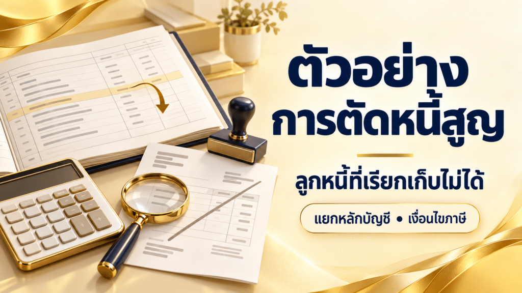 ตัวอย่าง การตัด หนี้สูญ